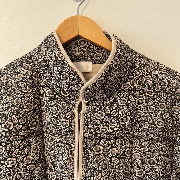 Entro Floral Cotton Quilted Jacket with Patch Pockets | Size Medium - Picture 4 of 10